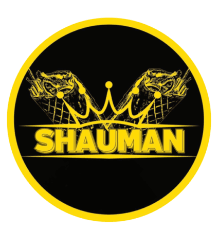Logo SHAUMAN — korona i dwie shaurmy